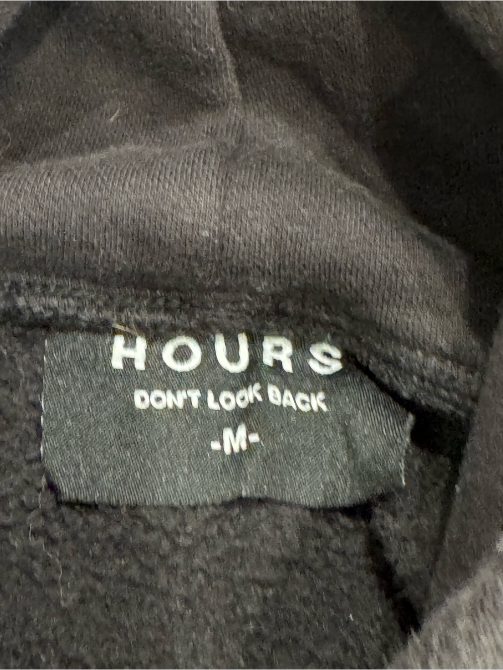 Hours Black Men's Pullover Hoodie - Classic Comfort 1216 - Picture 3 of 3
